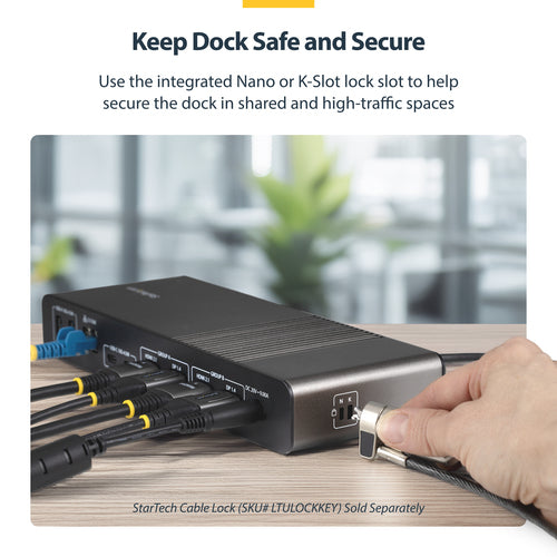 StarTech.com 206UE-TB5USB4DOCK laptop dock/port replicator