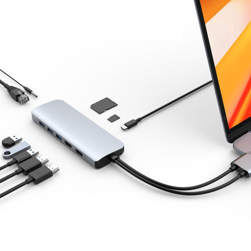 HYPER HD392-SILVER laptop dock/port replicator