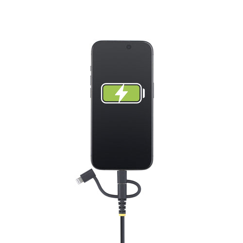 USB Cable StarTech.com RLTCUB1MBK 3ft 3-in-1 Lightning Micro-USB Type-C - RLTCUB1MBK