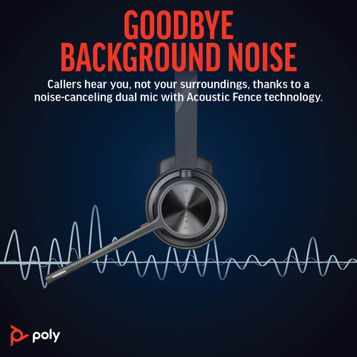 Headset HP Poly Voyager 4310 UC Wireless 20-20000 Hz Monaural Black - 77Y92AA