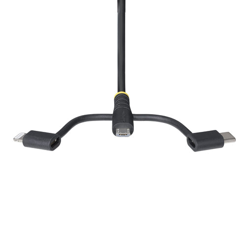 USB Cable StarTech.com RLTCUB1MBK 3ft 3-in-1 Lightning Micro-USB Type-C - RLTCUB1MBK