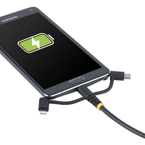 USB Cable StarTech.com RLTCUB1MBK 3ft 3-in-1 Lightning Micro-USB Type-C - RLTCUB1MBK