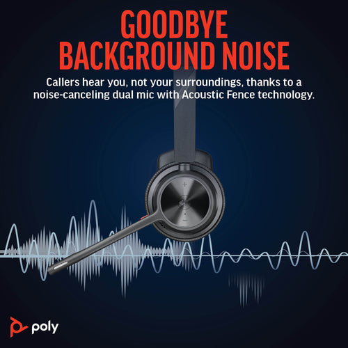 Headset HP Poly Voyager 4310 UC Wireless 20-20000 Hz Monaural Black - 77Y92AA