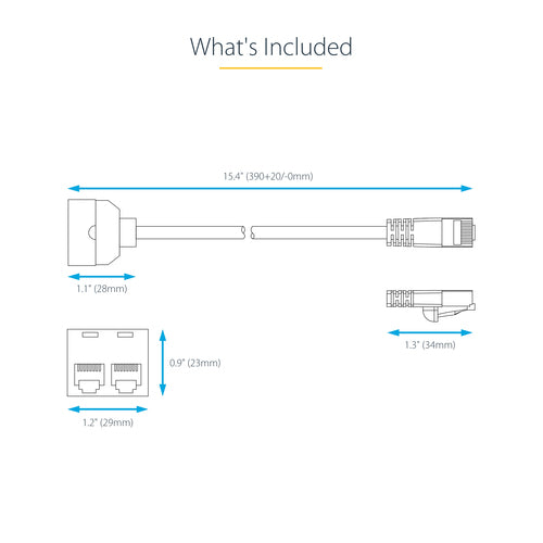 RJ45 Splitter StarTech.com 2-to-1 Ethernet Connector Cat5e 0.33m