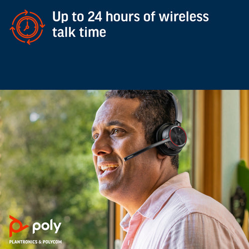 HP Poly Voyager 4310 Wireless USB-C Headset with BT700 Dongle and Charging Stand