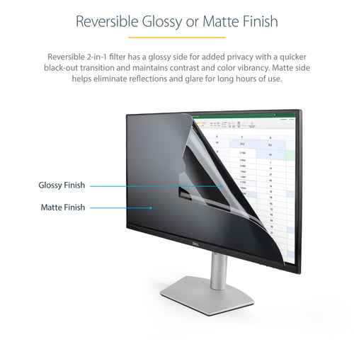 Display Privacy Filter StarTech 23.8 Inch Blue Light Reducing Frameless Matte/Glossy