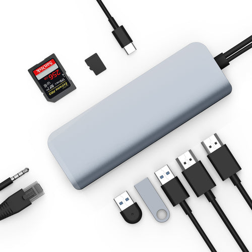 HYPER HD392-SILVER laptop dock/port replicator